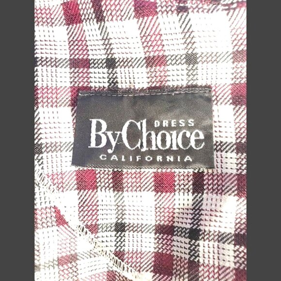 Dress by Choice 6 Vintage 90s Long Sleeve Retro Plaid Mini Knee Length Pencil - Picture 8 of 8